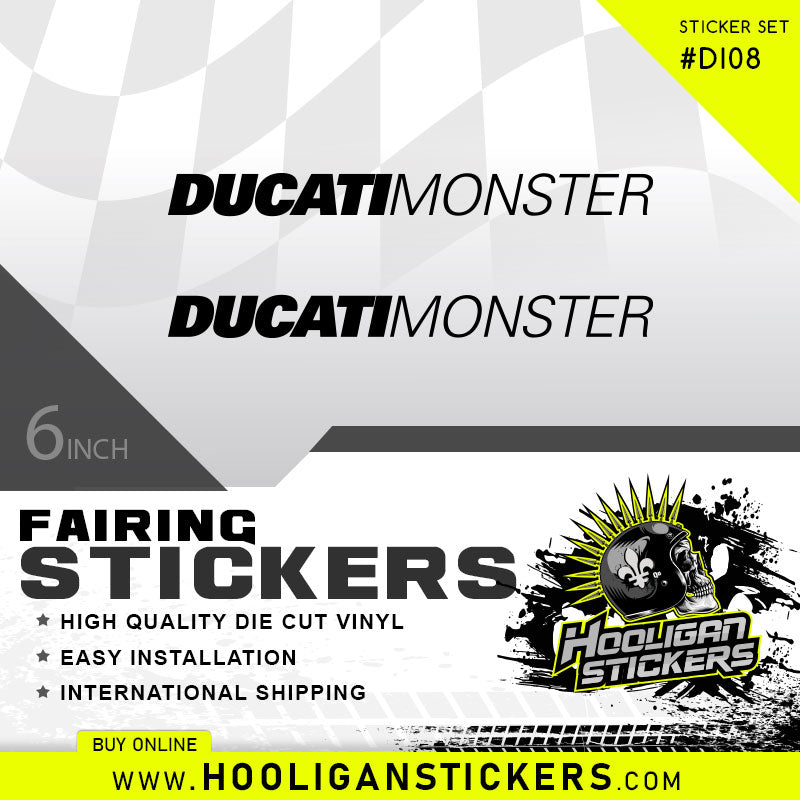 DUCATI MONSTER fairing 6 inch sticker [DI08]