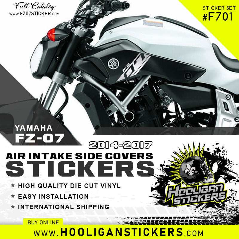 Yamaha FZ-07 air intake side cover stickers set [F701]