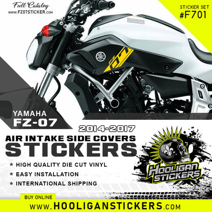 Yamaha FZ-07 air intake side cover stickers set [F701]