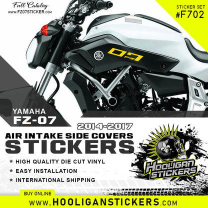 Yamaha FZ-07 air intake side cover sticker set [F702]