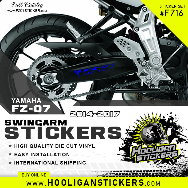 Yamaha FZ-07 STREET FIGHTER swingarm sticker [F716]