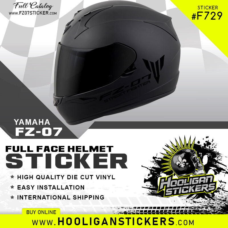 Yamaha FZ-07 STREET FIGHTER full face helmet stickers [F729