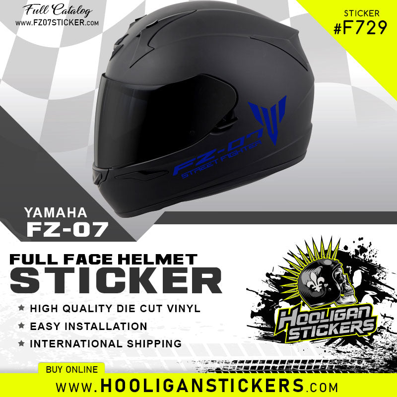 Yamaha FZ-07 STREET FIGHTER full face helmet stickers [F729