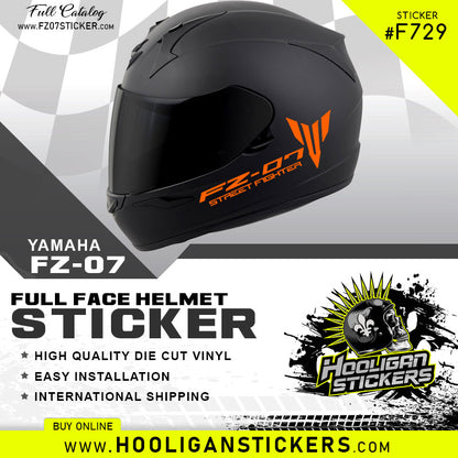 Yamaha FZ-07 STREET FIGHTER full face helmet stickers [F729]