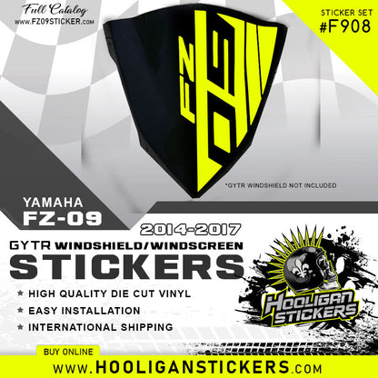 Yamaha FZ-09 GYTR Windshield custom sticker [F908]
