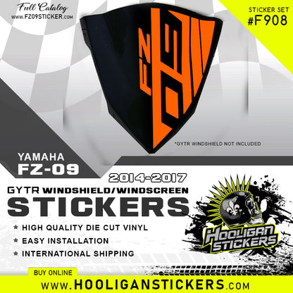 Yamaha FZ-09 GYTR Windshield custom sticker [F908]