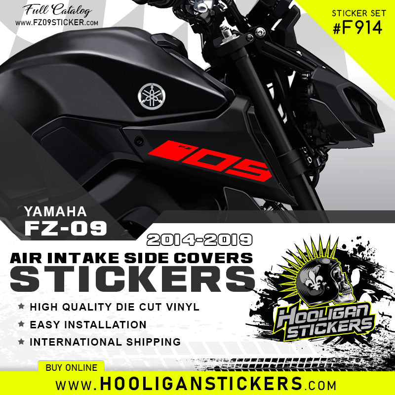 Yamaha FZ-09 air intake side cover sticker set [F914]