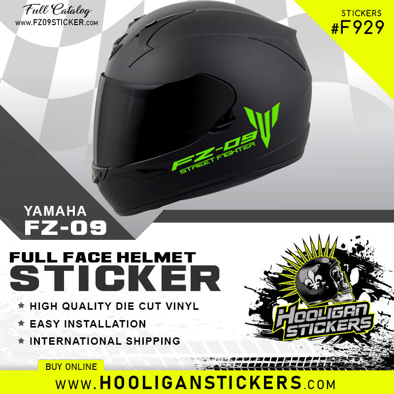 Yamaha FZ-09 STREET FIGHTER full face helmet stickers [F929]