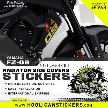 Yamaha FZ-09 radiator side cover stickers [F968]