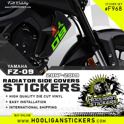 Yamaha FZ-09 radiator side cover stickers [F968]