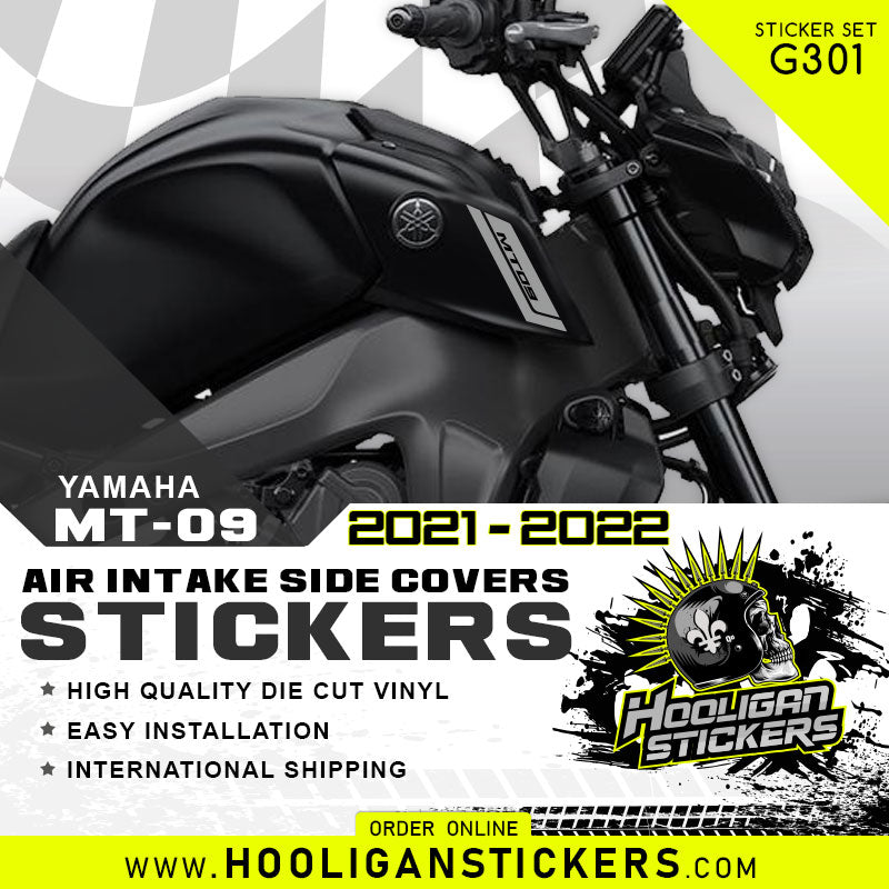 Yamaha MT09 2021-2022 air scoop intake side cover sticker set [G301]