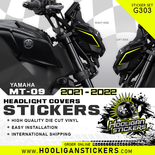 Yamaha MT09 2021-2022 HEADLIGHT UNIT sticker set [G303]