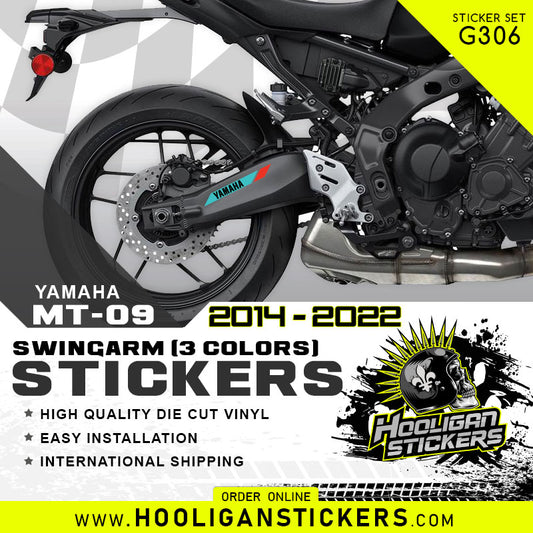 Yamaha MT09 2021-2022 3 colors swingarm sticker set [G306]