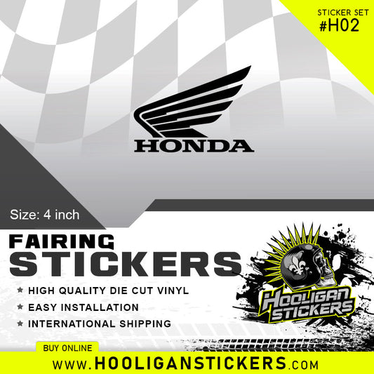 Vintage Honda wing decal sticker [HA02]