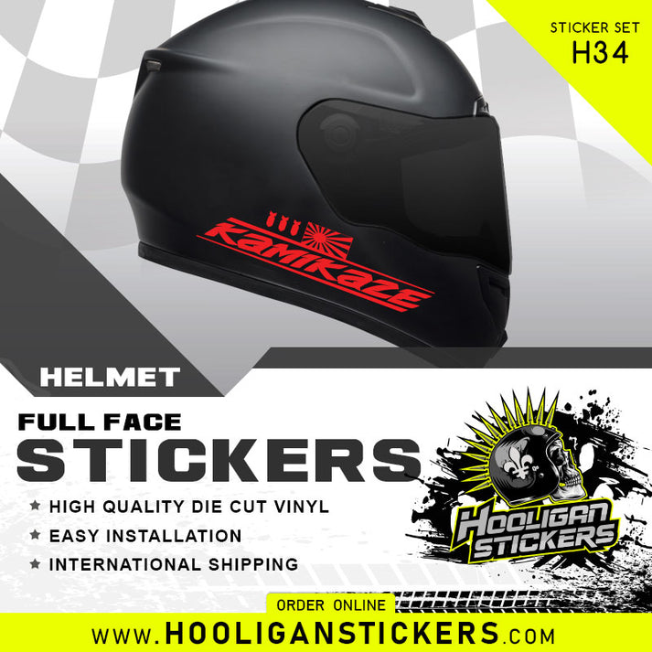 Kamikaze Japan Decals Full Face Helmet Stickers (h34) – Hooligan Stickers