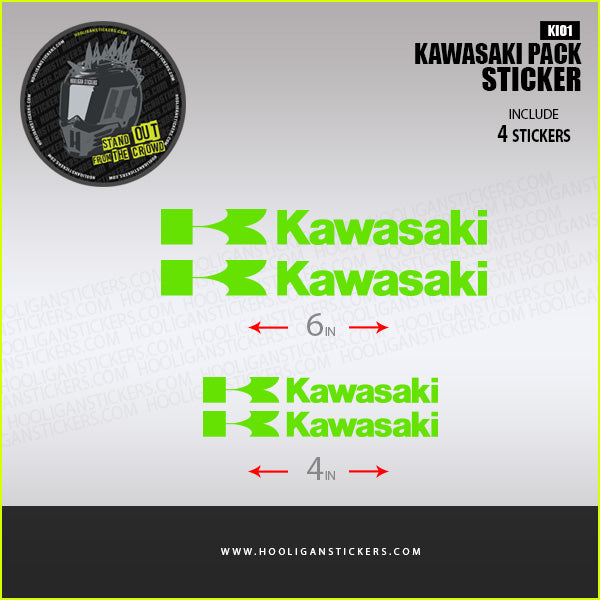 Green Kawasaki decals fairing sticker set [KI01]
