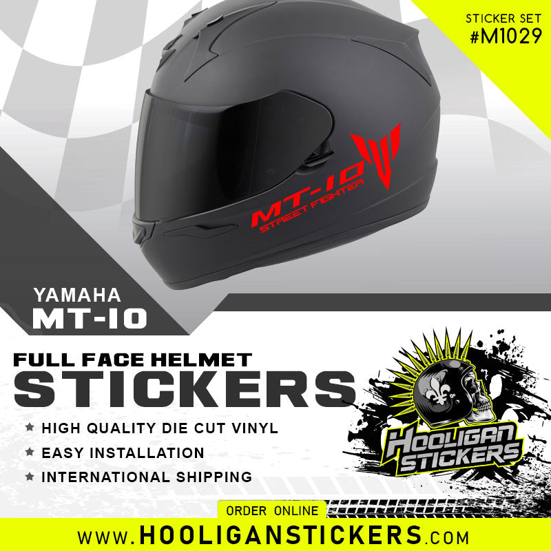 Yamaha MT-10 STREET FIGHTER full face helmet stickers [M1029]