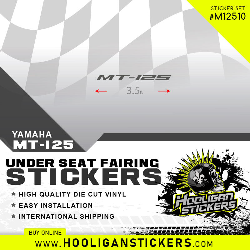 Yamaha MT-125 fairing stickers