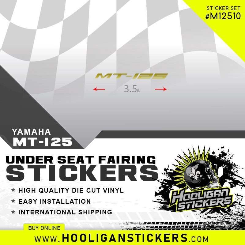 Yamaha MT-125 fairing stickers
