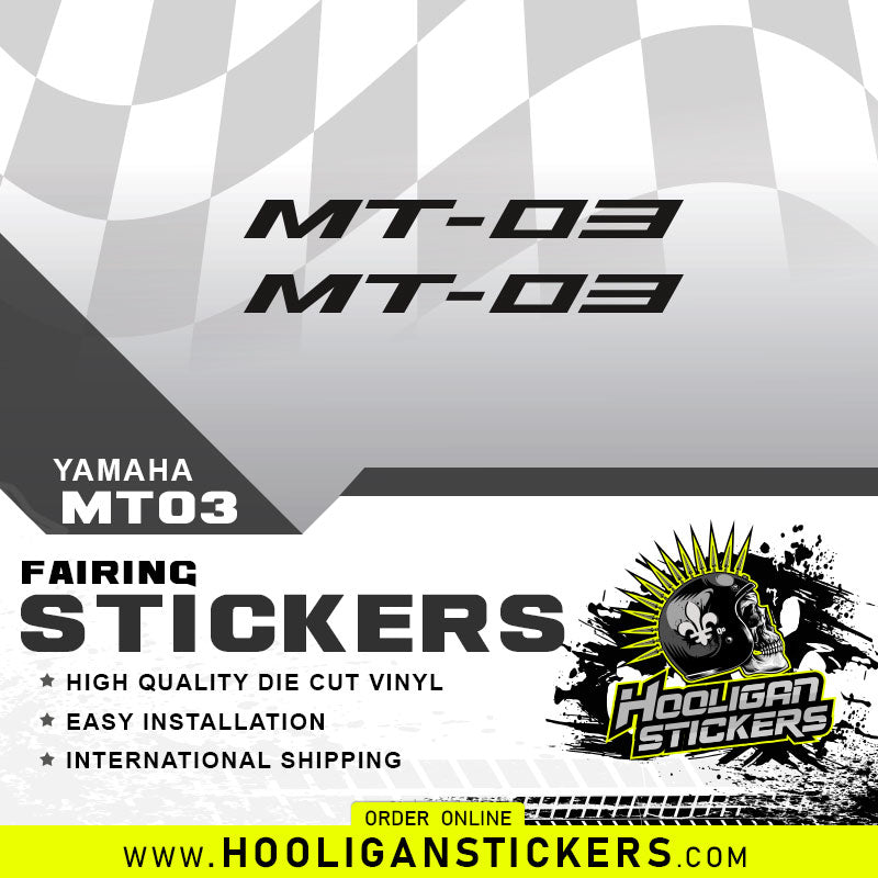 Mm03 Sticker Yamaha MT-03 Fairing fender sticker M302 – Hooligan Stickers