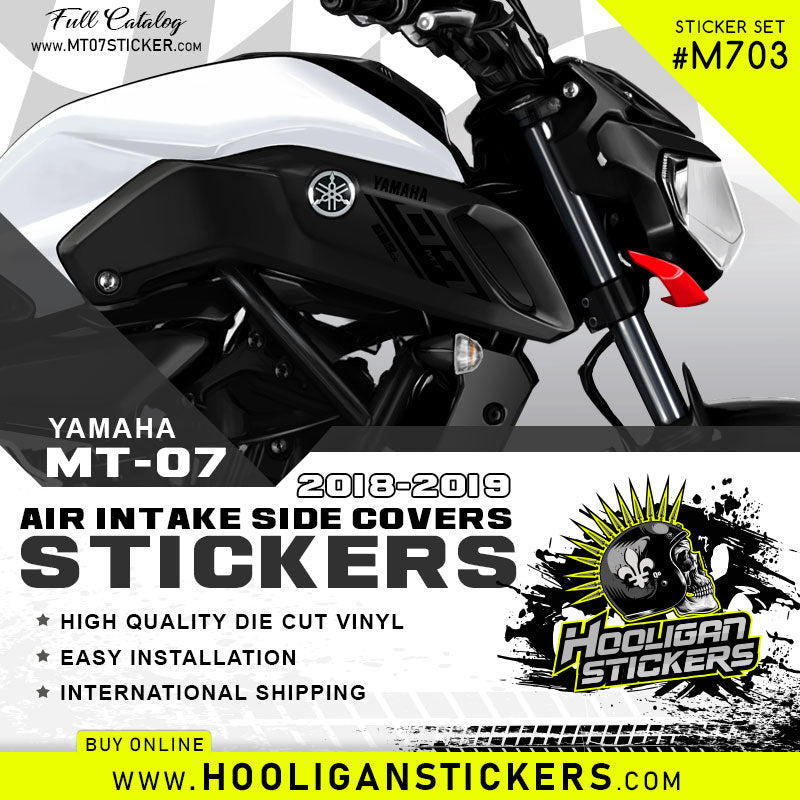 Yamaha MT-07 2020-2018 air intake side cover sticker set [M703]