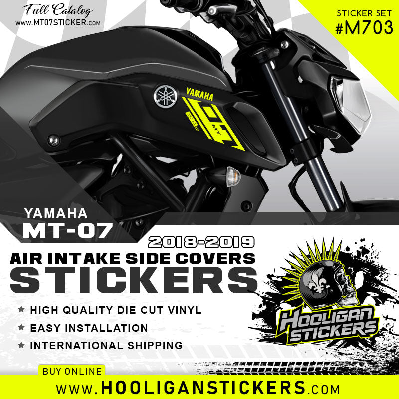 Yamaha MT-07 2020-2018 air intake side cover sticker set [M703]