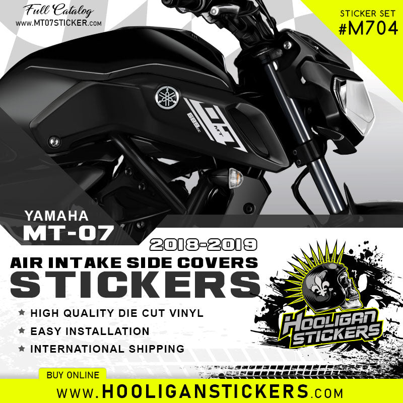 Yamaha MT-07 2020-2018 air intake side cover sticker set [M704]
