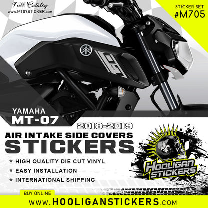Yamaha MT-07 2020-2018 air intake side cover sticker set [M705]
