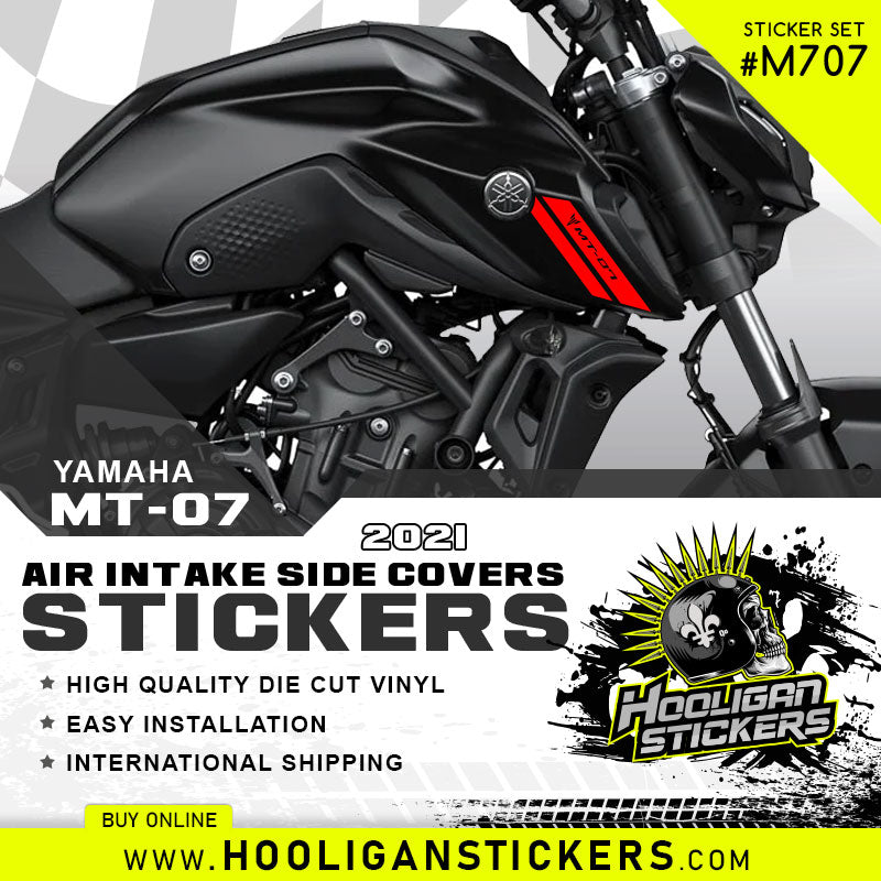 Yamaha MT-07 2021 air intake side cover sticker set [M707] – Hooligan  Stickers