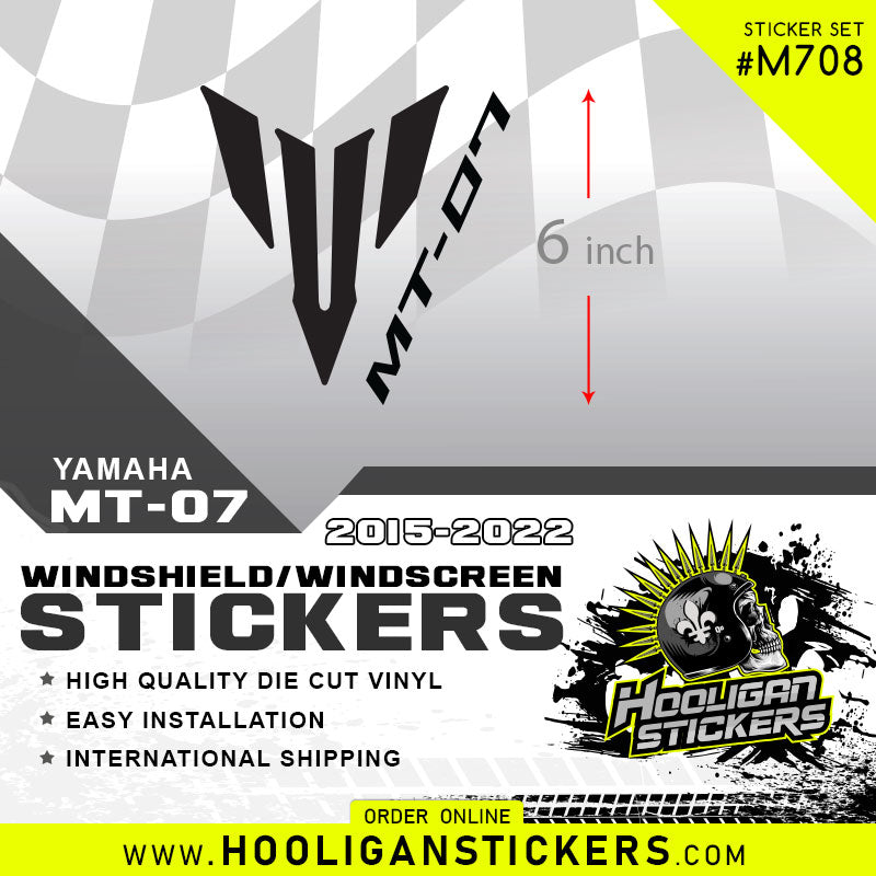Yamaha MT-07 Windshield sticker 6 inch [M708]