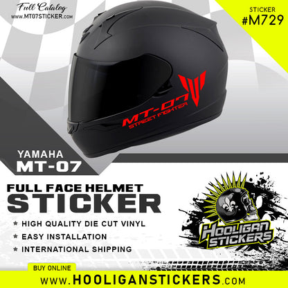 Yamaha MT-07 STREET FIGHTER full face helmet stickers [M729]