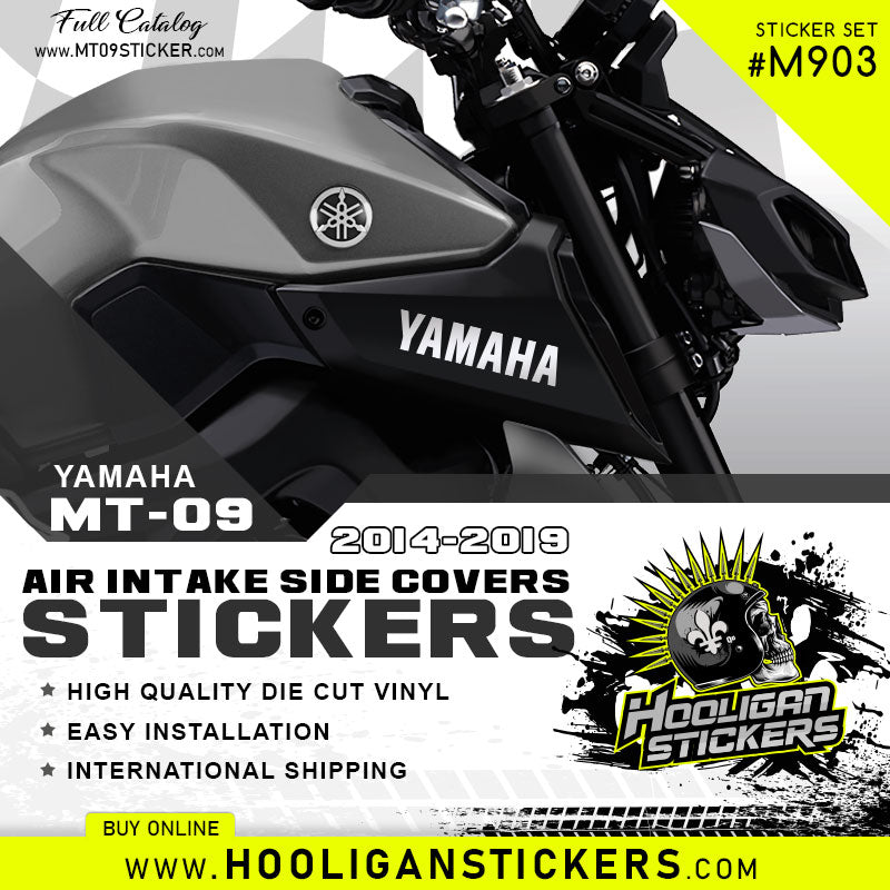 Yamaha MT-09 FZ-09 air intake side cover sticker set [M903]