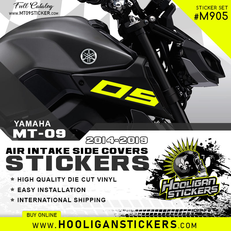 Yamaha FZ-09 MT-09 BIG air intake side cover sticker [M905]