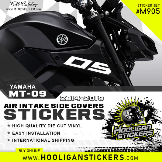 Yamaha FZ-09 MT-09 BIG air intake side cover sticker [M905]