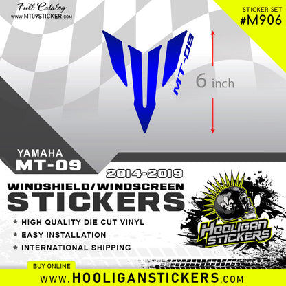 Yamaha MT-09 6 inch Windshield sticker [M906]