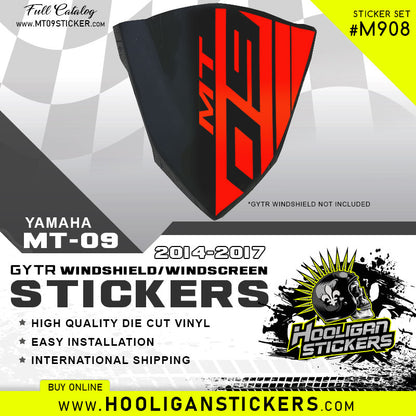 Yamaha MT-09 GYTR custom Windshield sticker [M908]