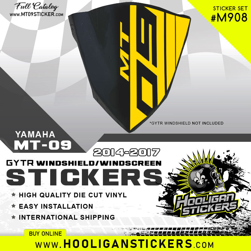 Yamaha MT-09 GYTR custom Windshield sticker [M908]