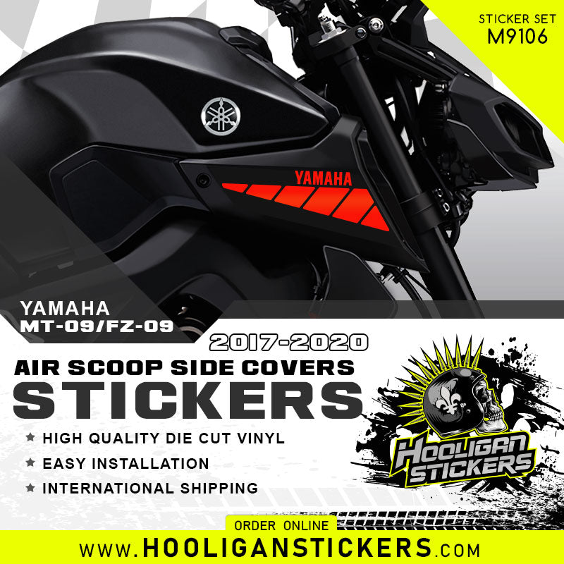 Yamaha MT-09 and FZ-09 air scoop decal cover sticker set [M9106]
