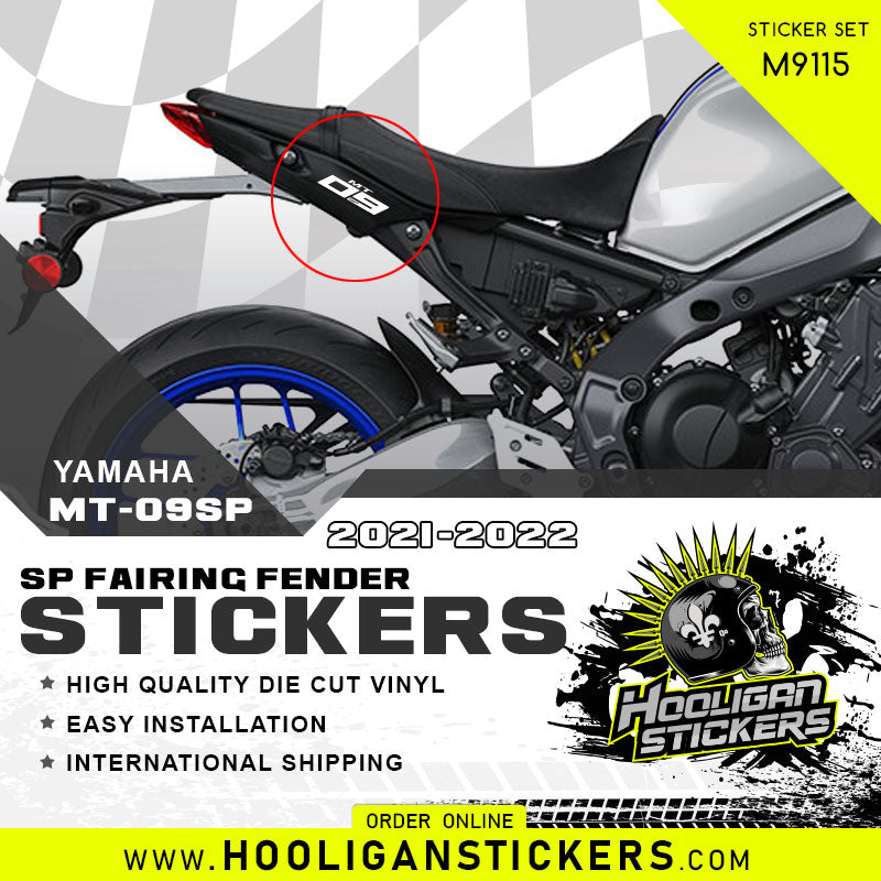 Yamaha MT-09SP 2021-2022 under seat fairing side cover sticker set [M9115]