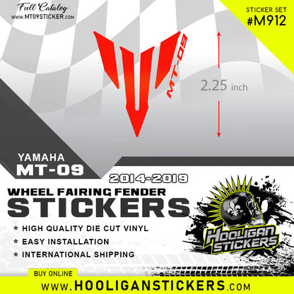 Yamaha MT-09 wheel Fender sticker [M912]