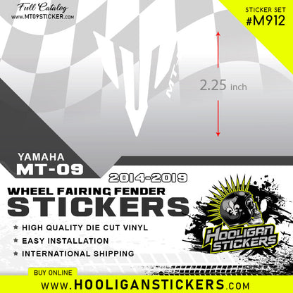 Yamaha MT-09 wheel Fender sticker [M912]