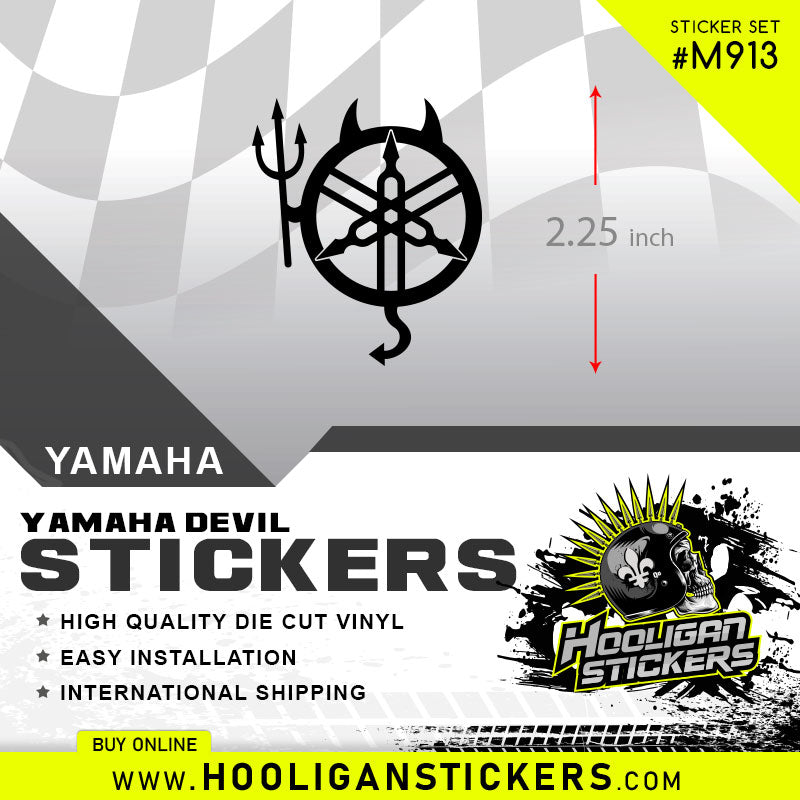 black 2 inch Yamaha DEVIL decal custom vinyl sticker [M913]