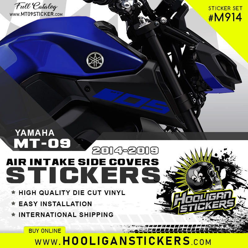 Yamaha MT-09 air intake side cover sticker set [M914]