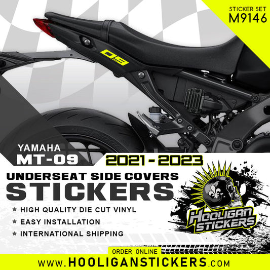 Yamaha MT-09 2021-2023 under seat fairing side cover sticker set [M9146]