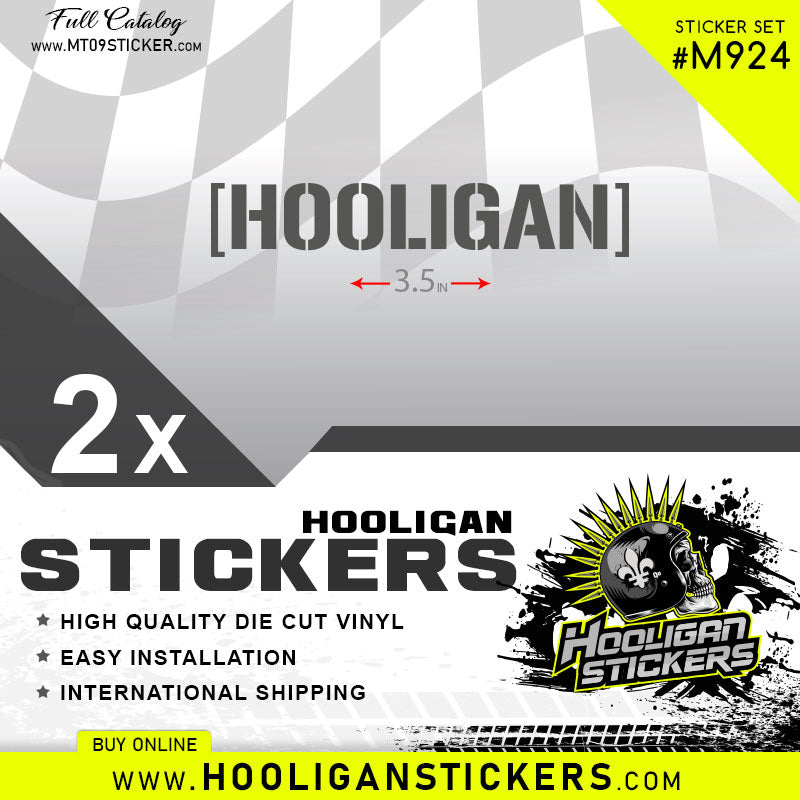 Show off your colors with our HOOLIGAN decals custom stickers [24 ...