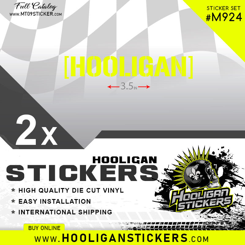 Show off your colors with our HOOLIGAN decals custom stickers [24 ...