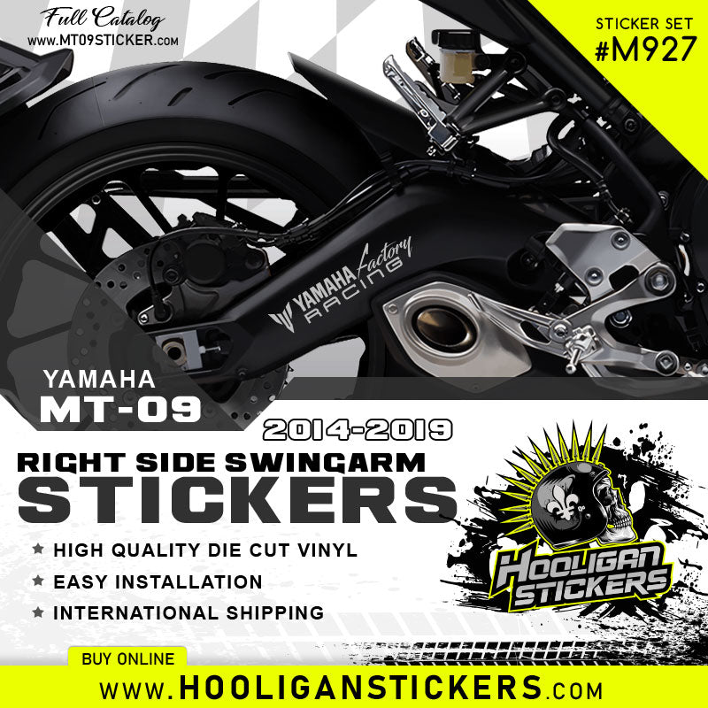 Yamaha FACTORY RACING mt-07 custom swingarm sticker. [M927]
