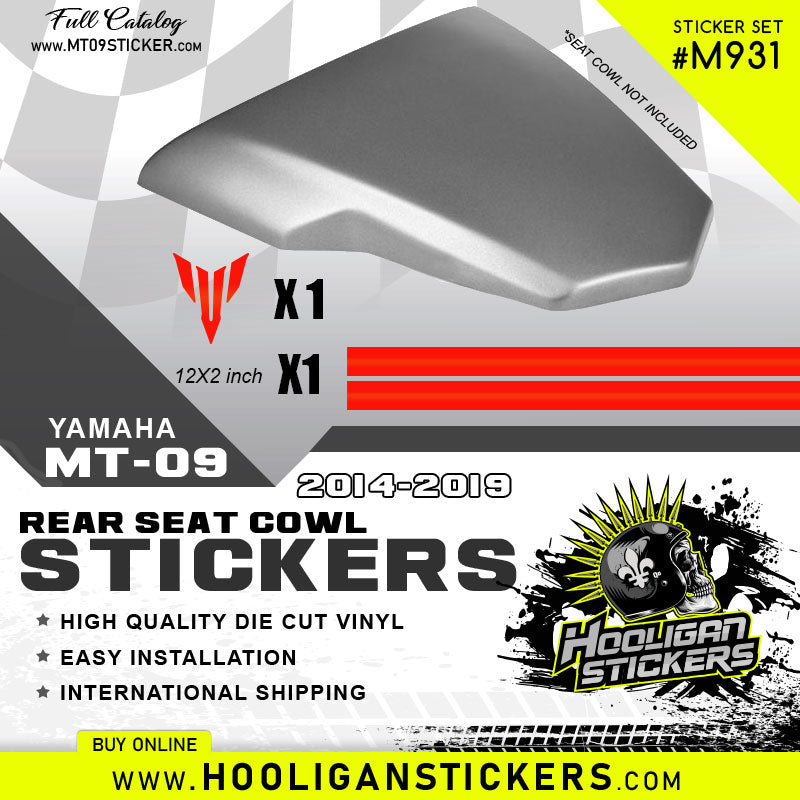 Yamaha MT-09 SEAT COWL custom stickers [M931]