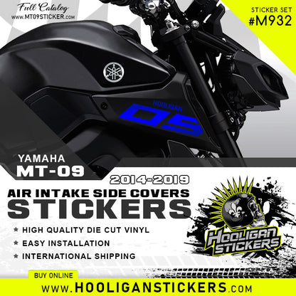 Yamaha MT-09/FZ-09 Hooligan air intake side cover sticker set [M932]