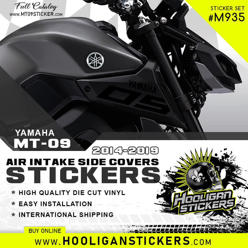 Yamaha MT-09 / FZ-09 air intake side cover sticker set [M935]